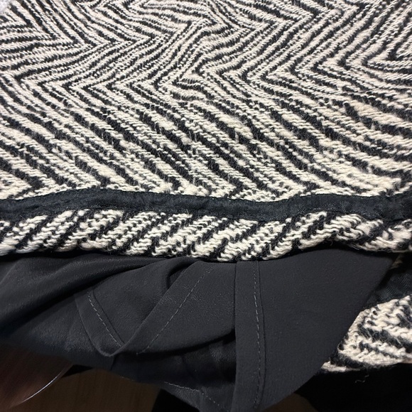 Vintage 80s 90s Chevron Tweed Wool Pencil Skirt Lined - Picture 13 of 13